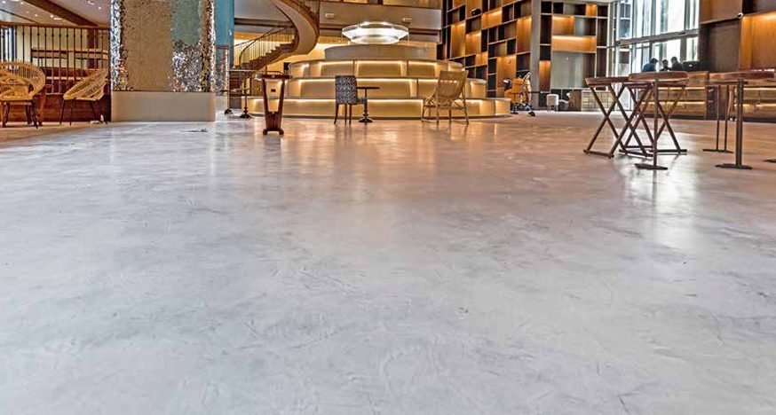 Finished interior hall